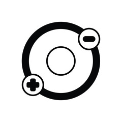 proton icon design with white background stock illustration