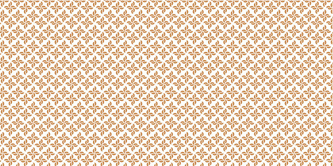 Golden vector floral seamless pattern. Abstract luxury geometric ornamental texture with small flower silhouettes. Gold and white simple ornament in oriental style.	
