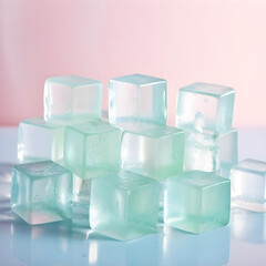 ice cubes isolated on white