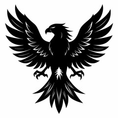 Obraz premium Eagle black silhouette