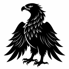 Obraz premium Eagle black silhouette