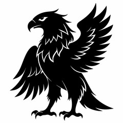 Fototapeta premium Eagle black silhouette