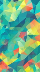 Obraz premium Vibrant Abstract Geometric Background with Colorful Polygons Ideal for Digital Design and Graphic Projects - Abstract Art Concept, vertical wallpaper
