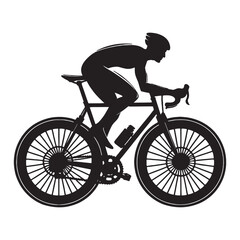 Bicycle black logo, icon vector file EPS