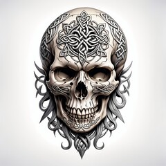 Fototapeta premium Celtic Skull Ornament