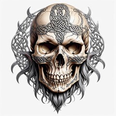Fototapeta premium Celtic Skull Ornament