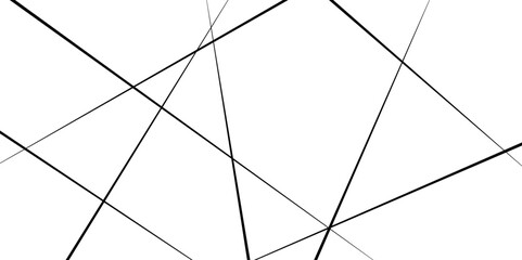 Random chaotic lines. Abstract geometric pattern. Outline monochrome texture. Black and white vector illustration with messy lines