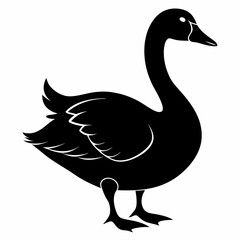 Goose black silhouette