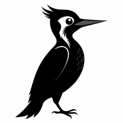 Woodpecker black silhouette