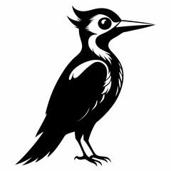 Woodpecker black silhouette