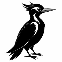 Woodpecker black silhouette