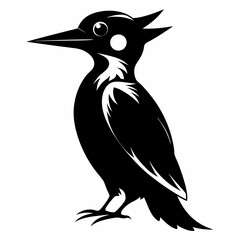 Woodpecker black silhouette