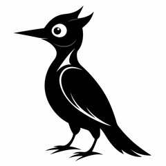 Woodpecker black silhouette