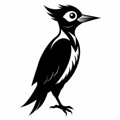 Woodpecker black silhouette