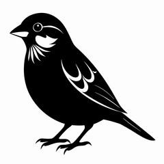 Sparrow black silhouette