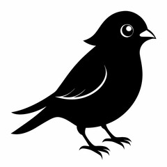 Sparrow black silhouette