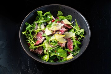 Scrumptious Arugula Salad with Lemon Vinaigrette and Parmesan