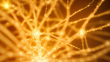 Fototapeta premium a neurons nerve with the light shining