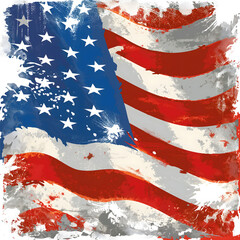 Patriotic American Background with Stars and Stripes for Holidays
