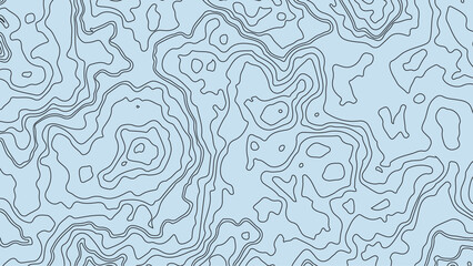 Seamless pattern with White sea map and topographic contours map background,curved reliefs abstract background.