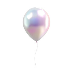 hologram helium balloon. Birthday balloon flying for party and celebrations. Isolated on white background. Generative AI