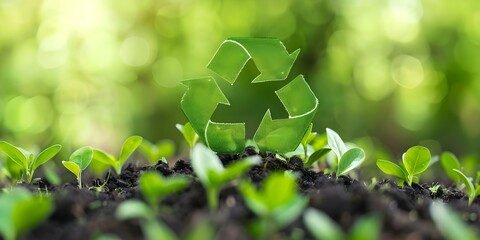 Sustainable Business Development Embracing the Three Rs Symbol. Concept Sustainable Business Practices, Reduce, Reuse, Recycle, Three Rs Symbol, Environmental Impact