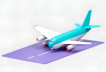Naklejka premium 3D Aircraft Model: Detailed Graphic Illustration