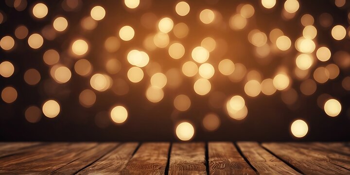 Abstract illustration brown bokeh lights background suitable for celebration, festivals and anniversaries banners