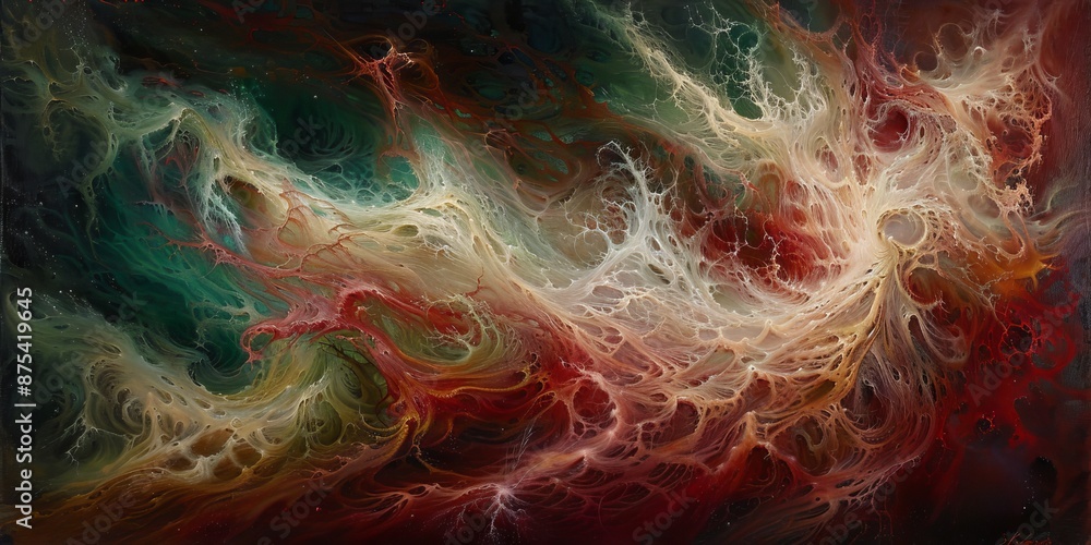 Poster abstract fractal background with space