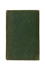 Old book cover isolated on white