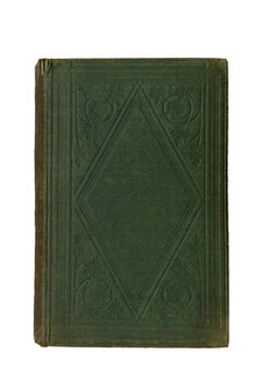 Old book cover isolated on white