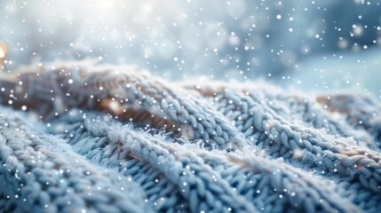 A cozy knit scarf with a winter pattern