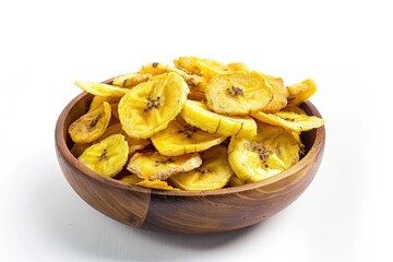 Kerala s popular snack banana chips in a white background image