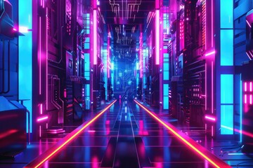 Neon cyberpunk background