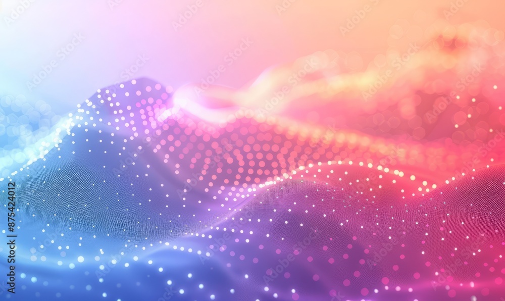 Poster pastel gradient with abstract dots