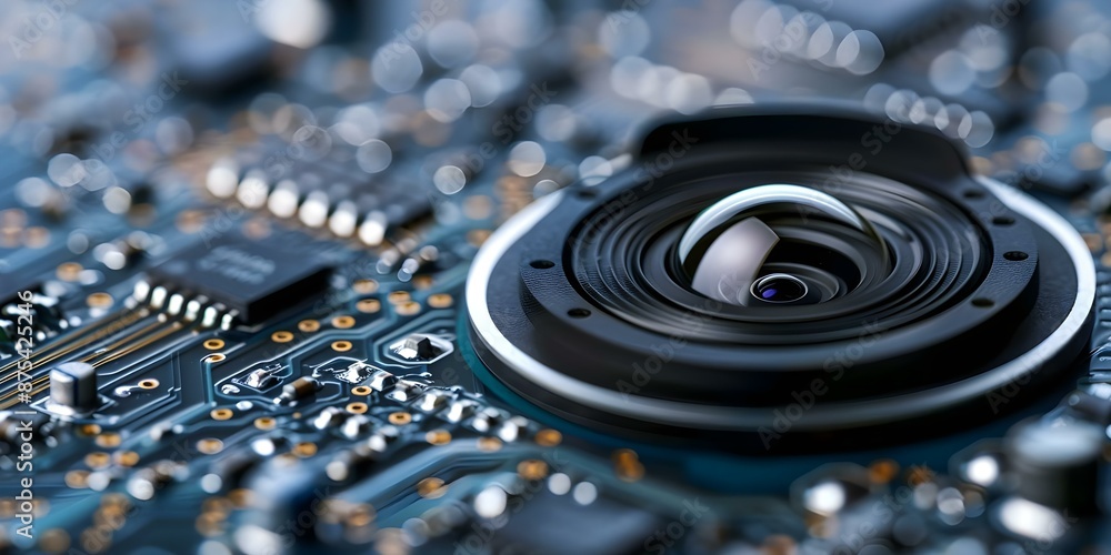 Aufkleber enhancing business technology with cloud-managed network security ai camera circuit board cybersecur