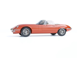 Obraz premium Old School Vintage&nbsp;Classic Racing Coupe&nbsp;Cabriolet Car&nbsp;Isolated