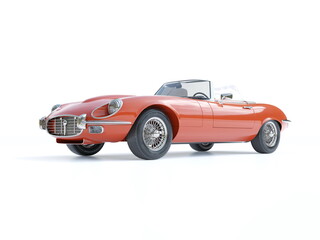 Obraz premium Old School Vintage&nbsp;Classic Racing Coupe&nbsp;Cabriolet Car&nbsp;Isolated