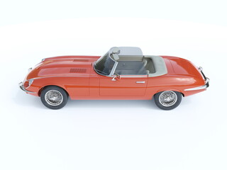 Obraz premium Old School Vintage&nbsp;Classic Racing Coupe&nbsp;Cabriolet Car&nbsp;Isolated