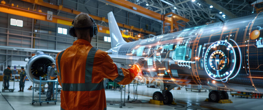 High-Tech Aircraft Maintenance with Augmented Reality: Engineers Enhancing Repair Processes