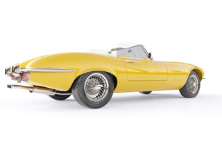 Old School Vintage Classic Racing Coupe Cabriolet Car Isolated