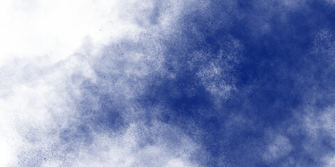 Blue sky with sunlight clouds in evening. Creative design with grunge aquarelle painted paper textured canvas for vintage design. weather at day and sky clear and sunlight. 