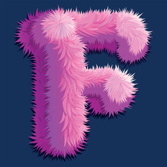 Fototapeta premium Fuzzy Alphabet Letter A-Z 