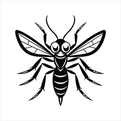 angry mosquito isolated vector