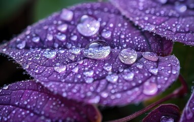 water drops on leaf