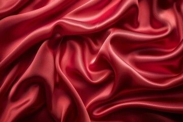 Obraz premium Luxurious Red Silk Fabric Background