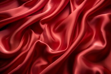 Fototapeta premium Luxurious Red Silk Fabric