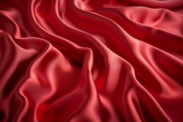 Fototapeta premium Luxurious Red Silk Fabric