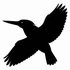 Obraz premium Kingfisher vector illustration, bird isolated on white, Kingfisher silhouette, Kingfisher vector illustration, bird isolated on white, Kingfisher silhouette, Kestrel vector art vector art