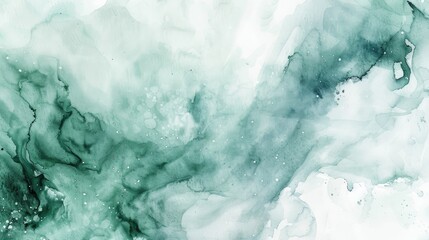 Soft jade blue and moon shadow white watercolor background for elegant brand book with an abstract and ecological concept